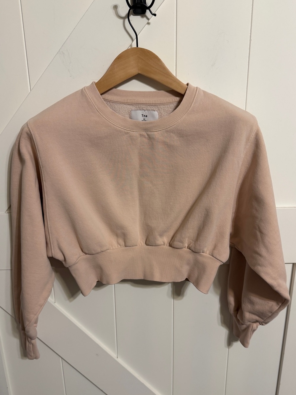 Tna Artizia Women’s XS Cropped Crewneck Sweatshirt in Blush